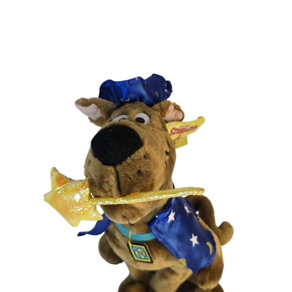 Scooby Doo 18" Vintage Plush 2002 Wizard Hat And Cape Robe Stars Blue - Picture 2 of 11